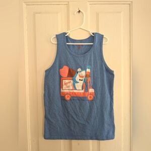 Blue Shark Ice Cream Truck Kids Tank Top